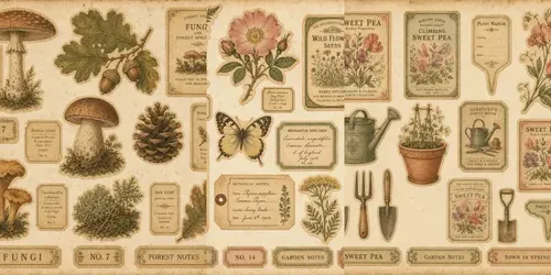 Vintage Botanical Journal Ephemera generated by chatgpt-image