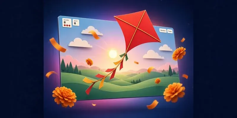Kite Storm Rush 1button Browser Game