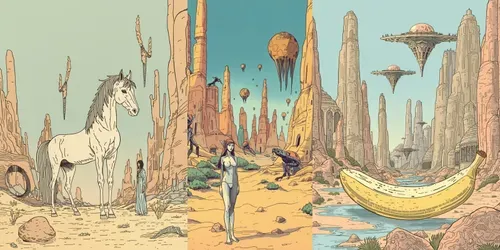 Moebius Surrealist Scifi generated by leonardo