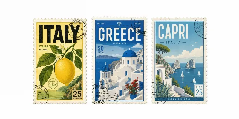 Vintage Travel Stamp Vectors generated by undefined
