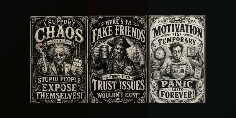 Savage Vintage Quote Poster Packs generated by undefined