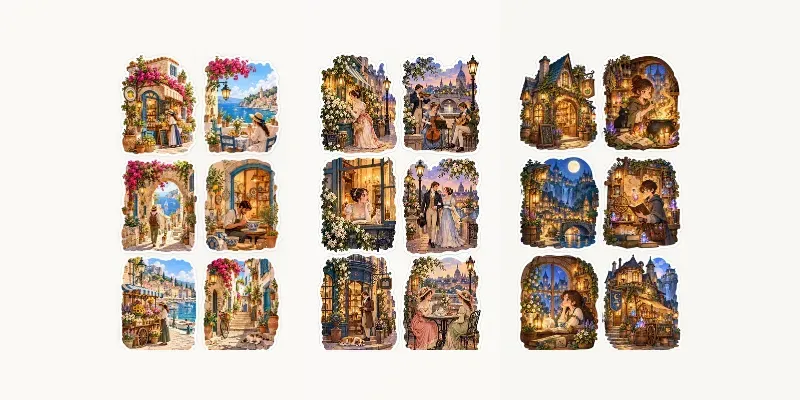 Cozy Storybook Sticker Set Generator