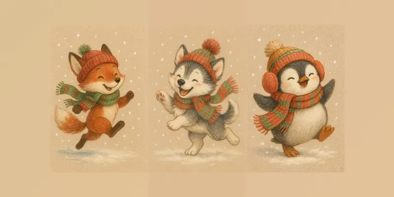 Cozy Winter Whimsy Illustrations generated by undefined