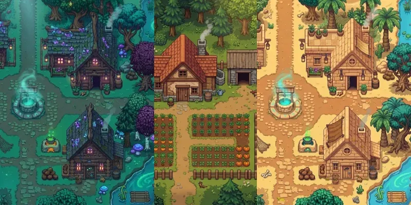 Cozy Topdown RPG Pixel Art Scenes generated by undefined