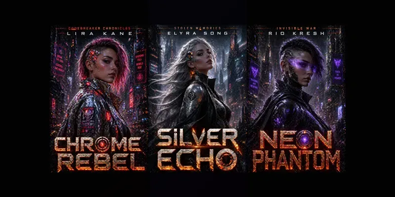 Cyberpunk Scifi Character Book Covers generated by undefined
