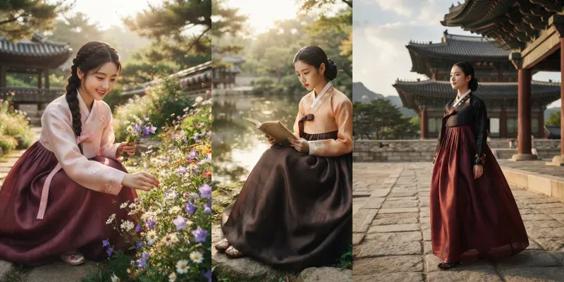 Cinematic Korean Hanbok Portraits generated by undefined