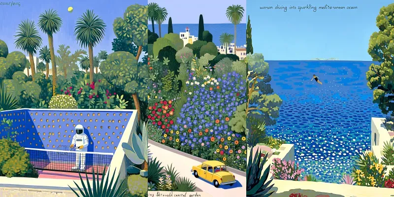 Mediterranean Summer Posters generated by undefined