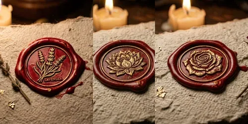 Botanical Wax Seal Impressions generated by gemini-image