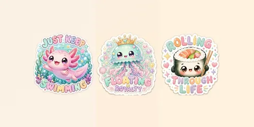 Cute Kawaii Stickers generated by chatgpt-image