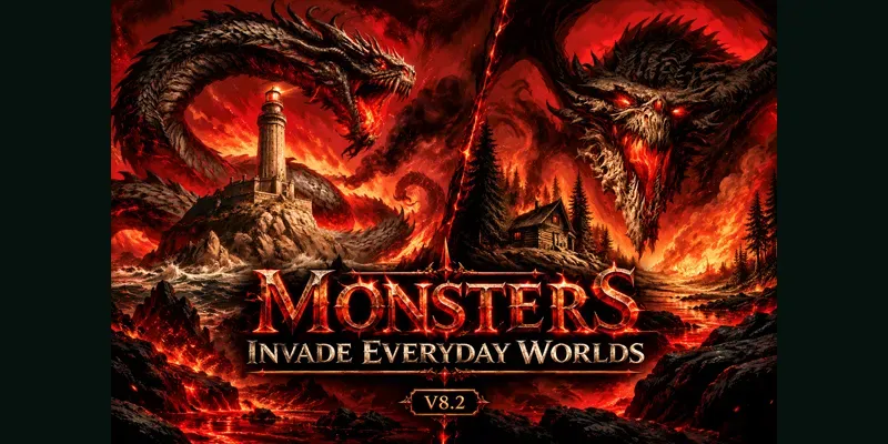 Monsters Invade Our World Illustrations