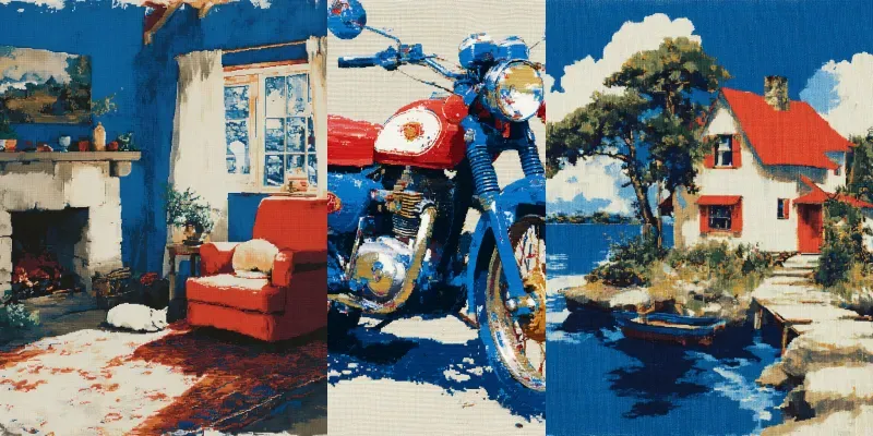 Pixel Art Mosaics Needlepoint Retro generated by undefined
