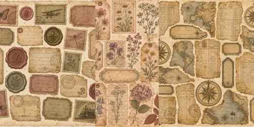 Vintage Ephemera Collage Sheets generated by chatgpt-image