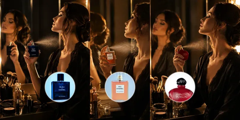 Luxury Perfume Ad Photography generated by undefined