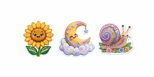 3D Beaded Garden Sticker Generator generated by chatgpt-image