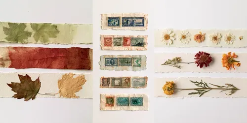 Vintage Digital Washi Tape Strips generated by midjourney