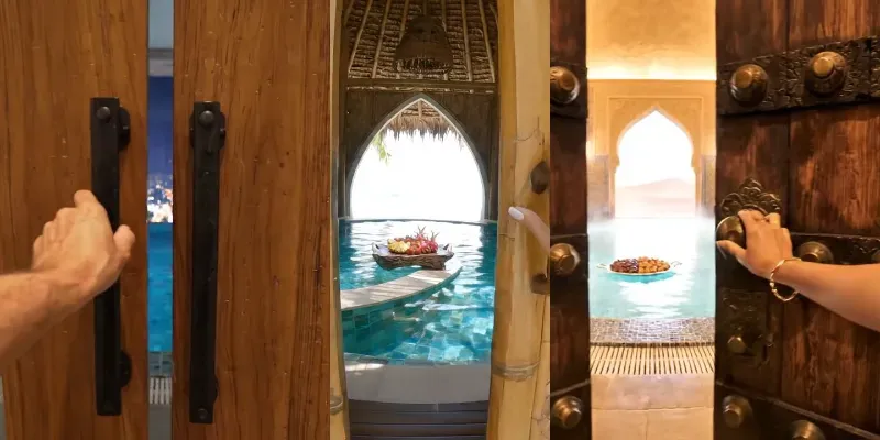 Pov Luxury Cave Pool Reveal Videos generated by undefined