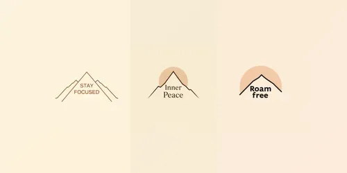 Minimalist Boho Mountain Typography Art generated by leonardo