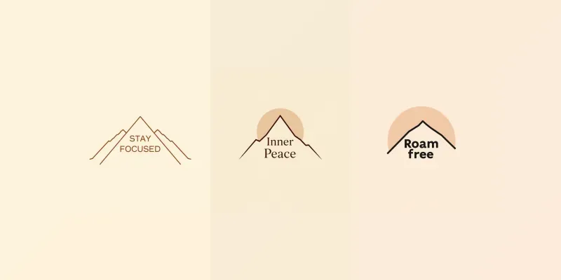 Minimalist Boho Mountain Typography Art generated by undefined