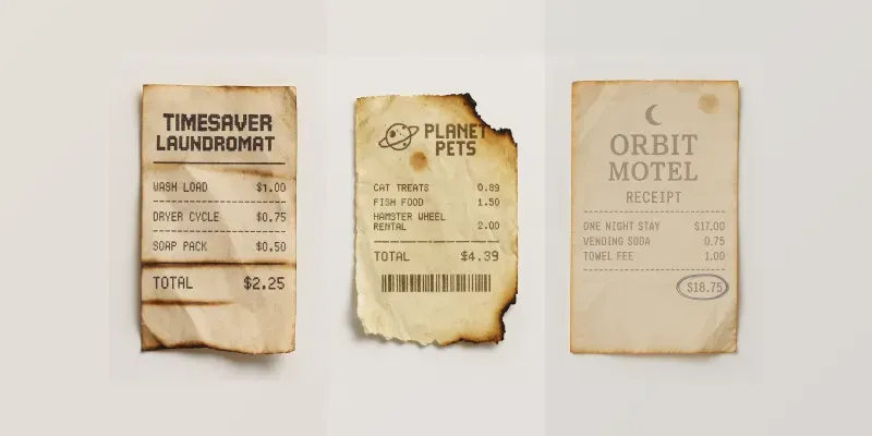 Retro Thermal Receipt Style generated by undefined