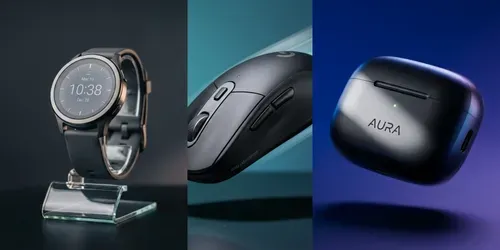Tech Gadget Product Photography Bundles generated by gemini-image