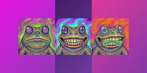 Psychedelic Toad Neon Cartoon Portraits generated by gemini-image
