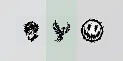 Furious Sharp Outlines Logos generated by dalle