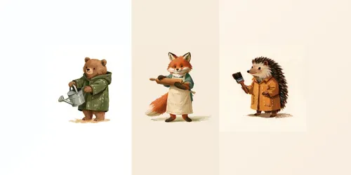 Storybook Animal Clipart Generator generated by midjourney