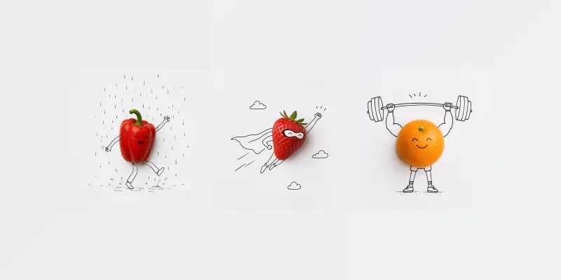 Mixed Media Food Doodle Art generated by undefined