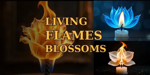 Fire Flower Transformations generated by veo