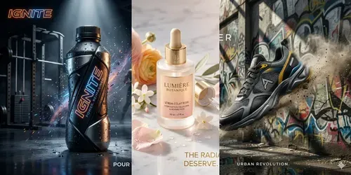 Luxury Brand Posters generated by gemini-image