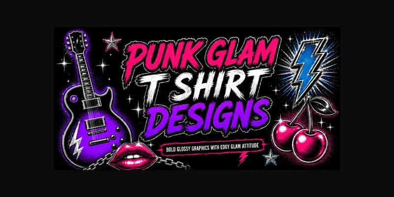 Punk Glam T Shirt Designs generated by undefined