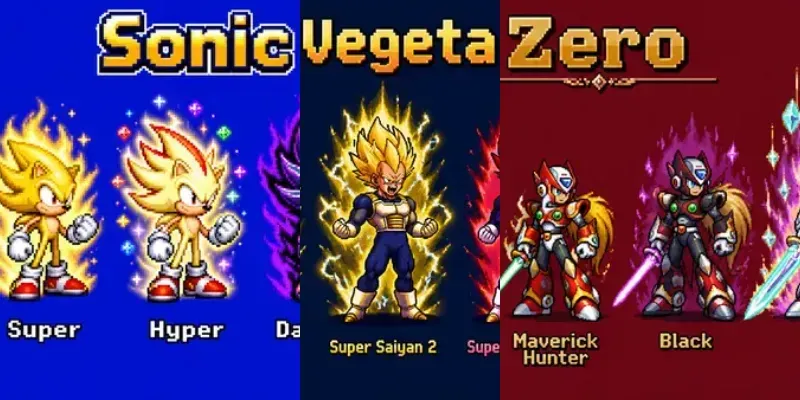 Character Progression Pixel Sprite Sheets generated by undefined