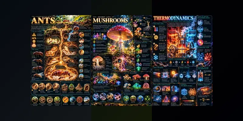 Neon Encyclopedia Infographics