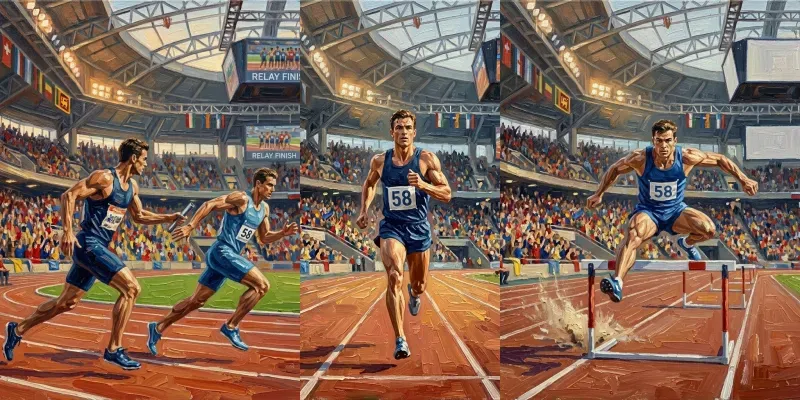 Athletes In Action Oil Paintings generated by undefined