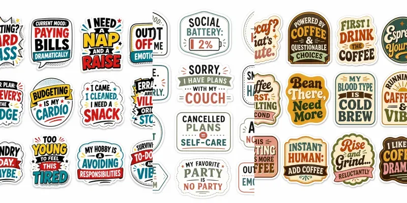 Snarky Funny Quote Stickers generated by undefined