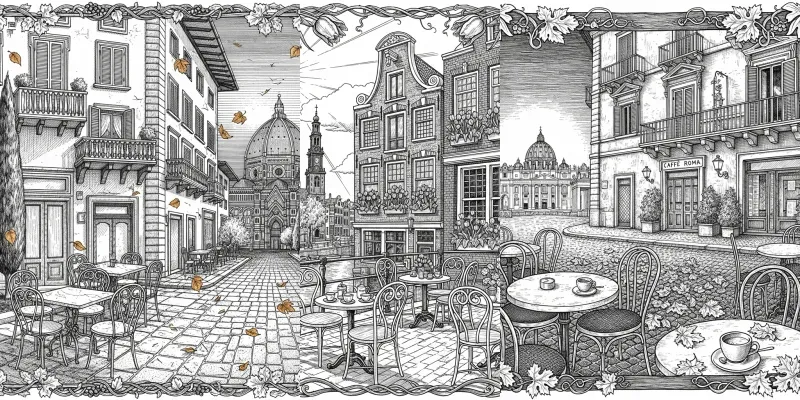 Your Custom City Caf Scenes generated by undefined