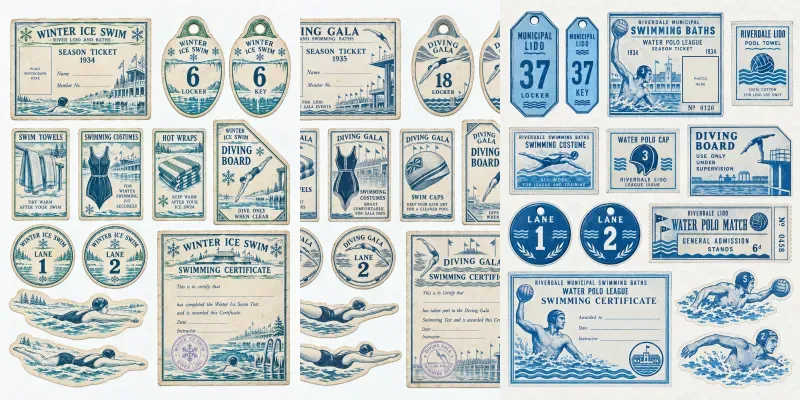 Lido Swimming Baths Ephemera