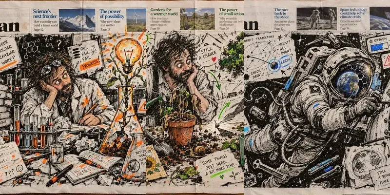 Mixed Media Newspaper Art Ink Doodles
