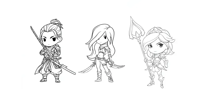 League Of Legends Coloring Book Pages generated by undefined