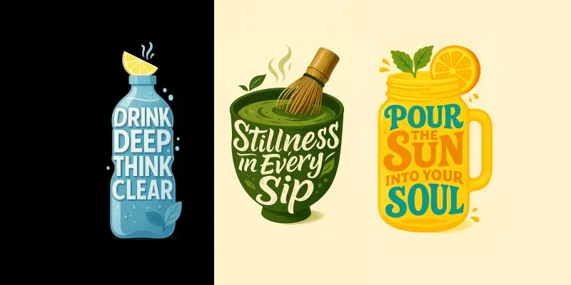 3D Typographic Beverage Poster Templates generated by undefined
