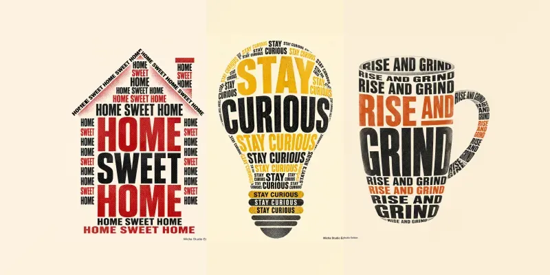 Pop Graphic Quote Silhouette Art generated by undefined