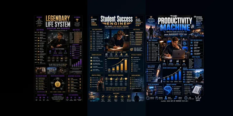 Life System Infographic Packs generated by undefined
