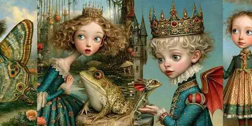 Unusual Fairytale Story Book Paintings generated by midjourney