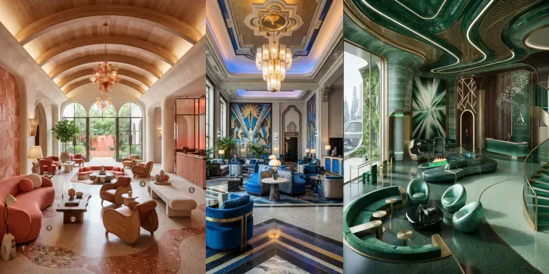 Luxury Hotel Lobbies generated by undefined