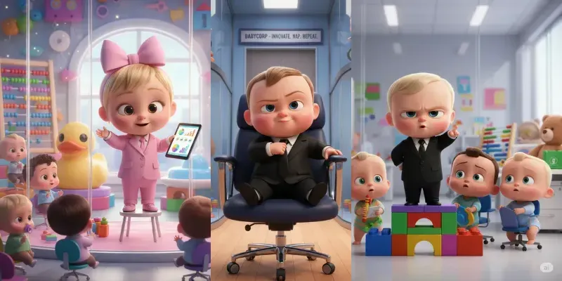 Pixar Boss Baby 3D Scenes generated by undefined