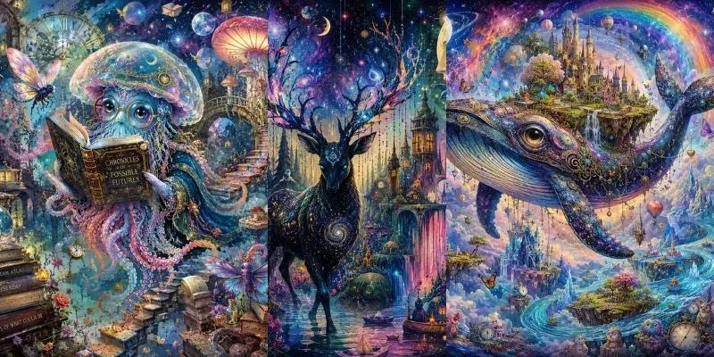 Surreal Dreamworld Fantasy Realms generated by undefined