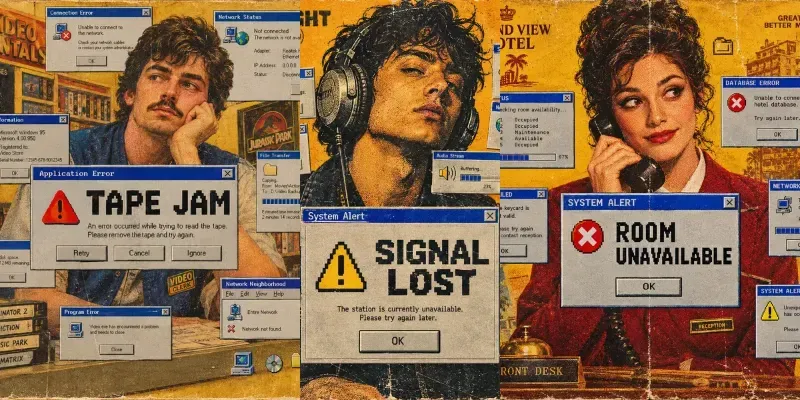 Retro Error Message Portraits