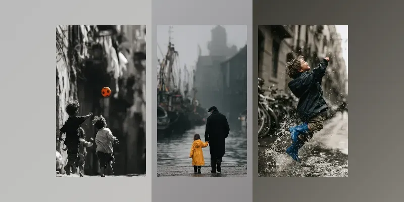 Cinematic Monochrome With Colour Accents