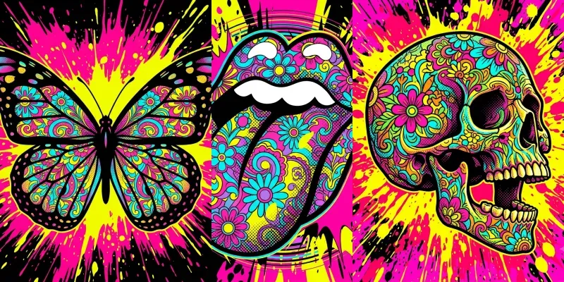 Psychedelic Neon Pop Art generated by undefined