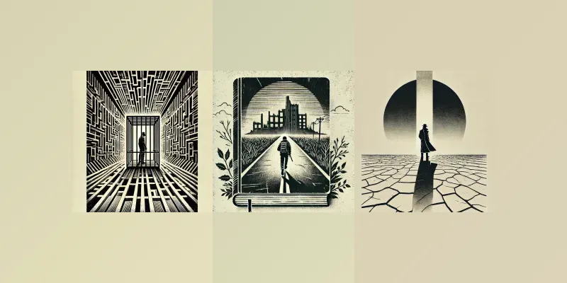Minimalist Dystopian Book Cover Concepts generated by undefined